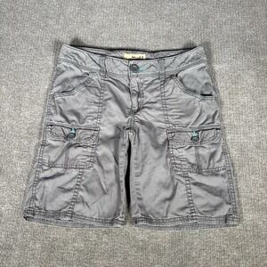 Mudd Cargo Shorts Youth Girls 14 Gray Cotton Baggy Lightweight Skater Y2K